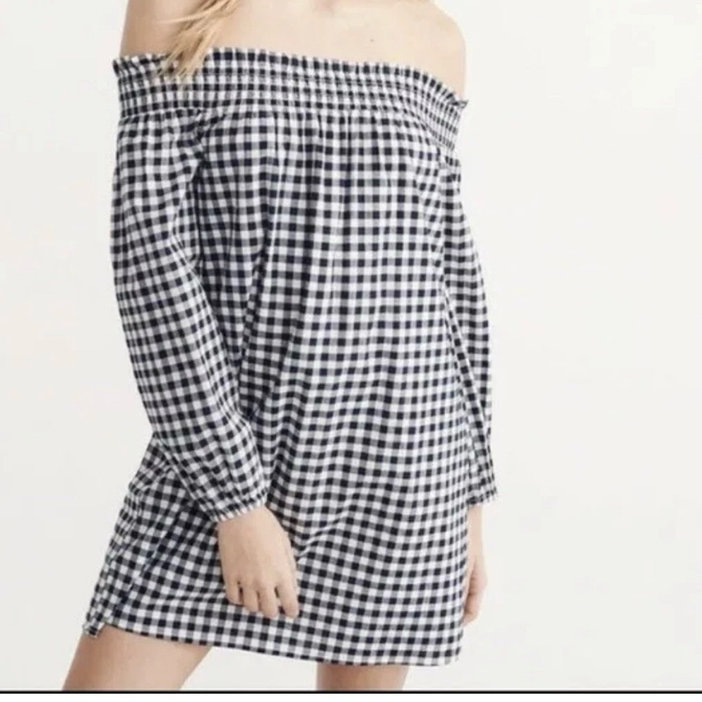 Abercrombie & Fitch Off the Shoulder‎ Gingham dress size S